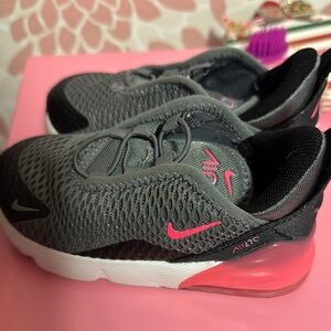 Nike Kids Air Max 270 Shoes - Black and Pink